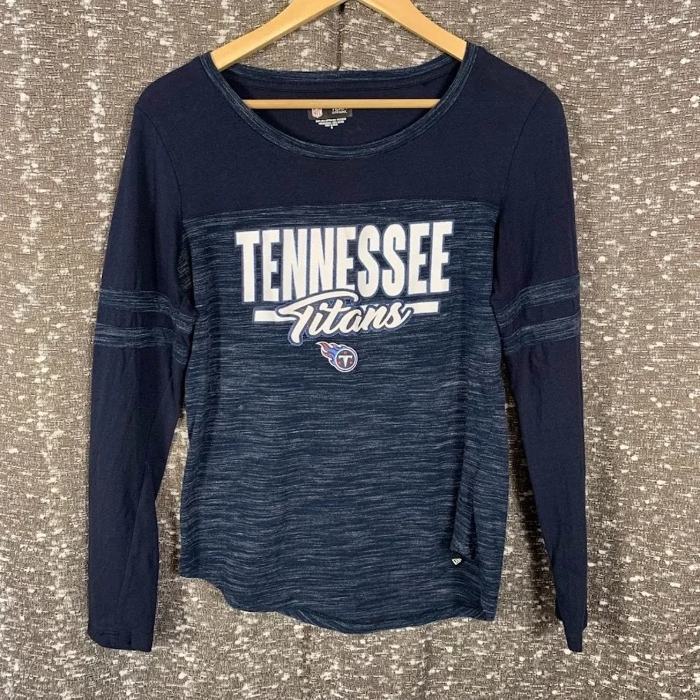 NFL Team Apparel Tennessee Titans Long Sleeve Shirt Blue Logo Women's Medium